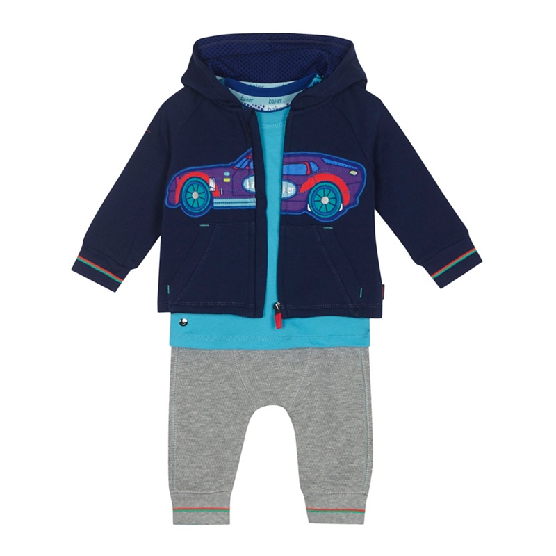 Baker by Ted Baker - 'Baby Boys' Blue Car Print T-Shirt, Hoodie And Jogging Bottoms Set Review