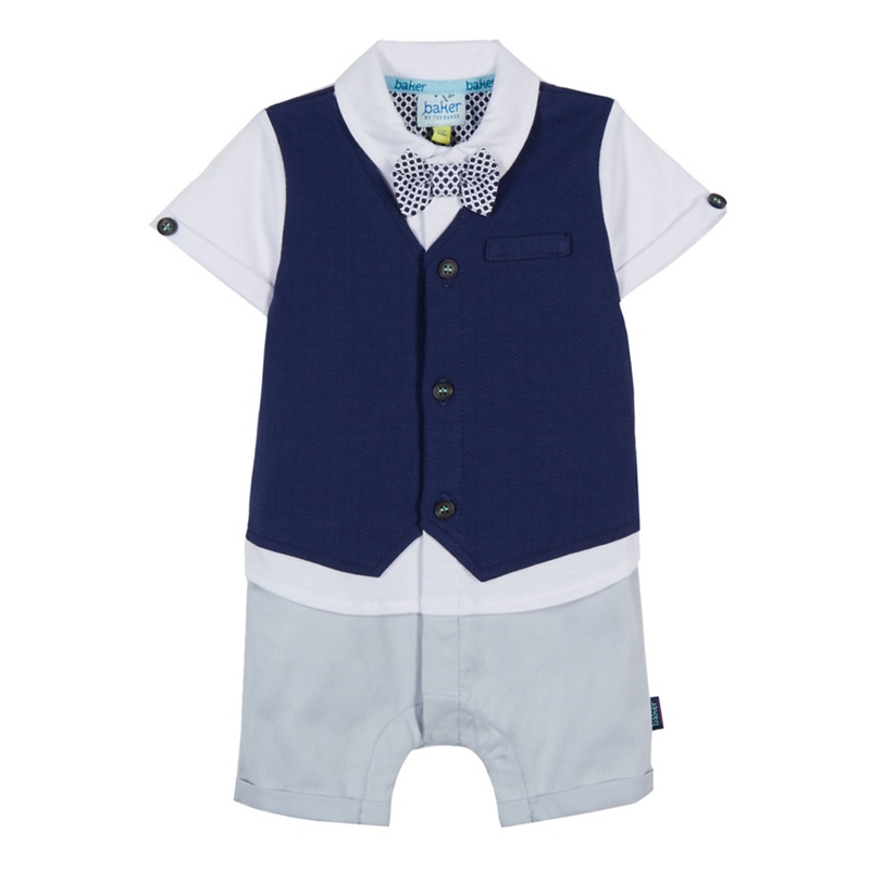 Baker by Ted Baker - 'Baby Boys' Navy Mock Romper Suit Review