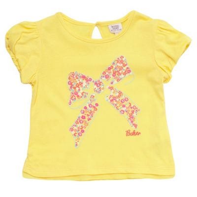 Girls yellow bow t-shirt