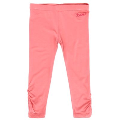 Babys Pink Button Detail Leggings