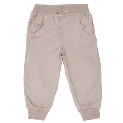 Girls light brown chino trousers