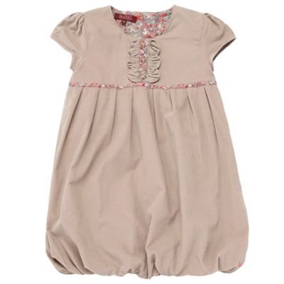 Girls light brown cord dress