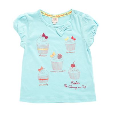 Babys blue cupcake print t-shirt