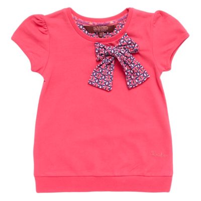Baker by Ted Baker Girls pink bow t-shirt