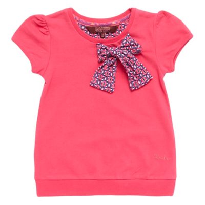 Girls pink bow t-shirt