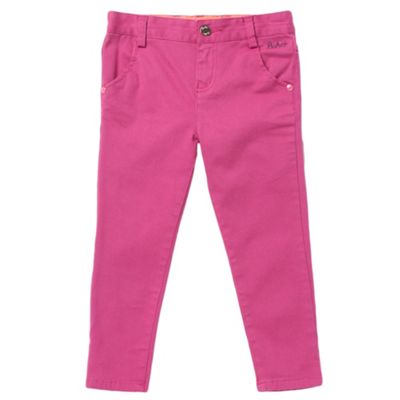 Girls pink slim leg jeans