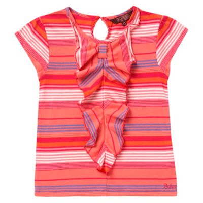 Baker by Ted Baker Girls pink striped t-shirt