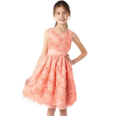 Baker by Ted Baker Girls Peach Cornelli Dress- at Debenhams