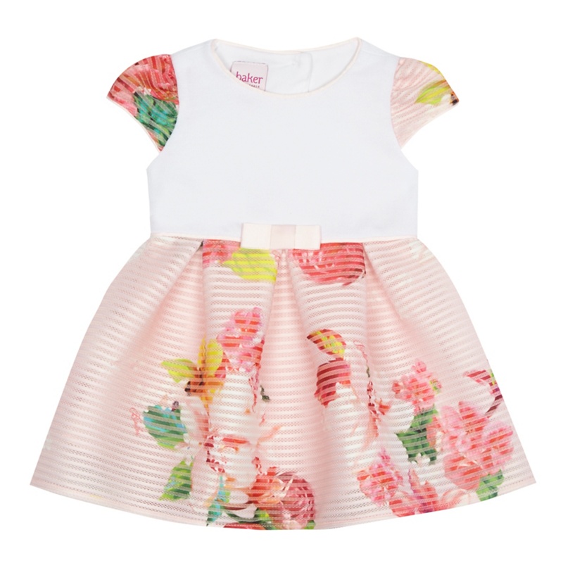 Baker by Ted Baker - Baby Girls' Light Pink Floral Print Dress Review