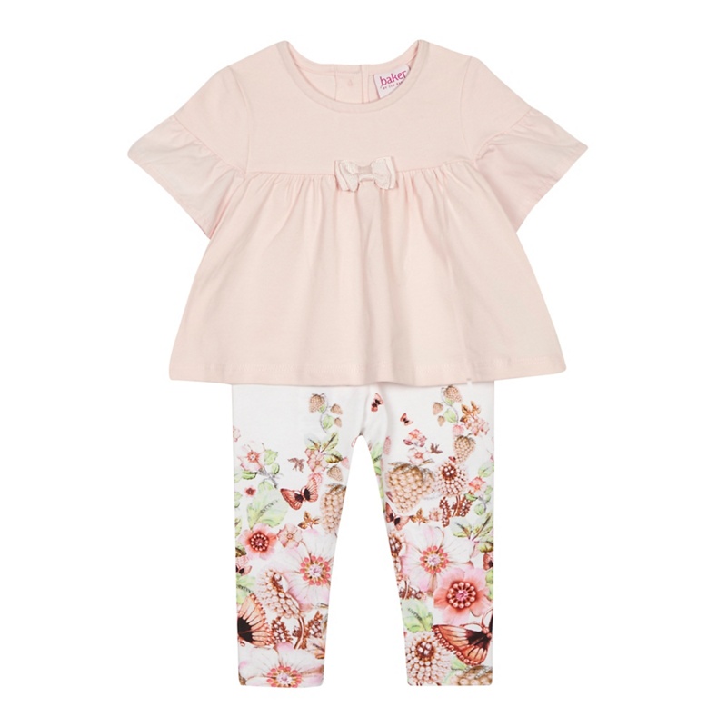 Baker by Ted Baker - Baby Girls' Pink Top And Floral Leggings Set Review