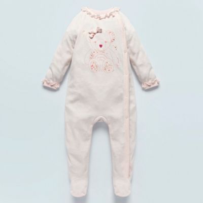 Baby Sleep Bags  Sleeves on Pink Jersey Sleepsuit From Baker Baby By Ted Baker Has Long Sleeves