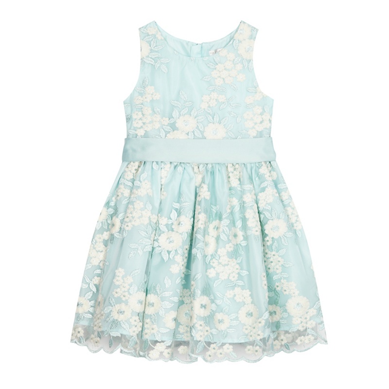 RJR.John Rocha - 'Girls' Light Green Floral Embellished Lace Dress Review