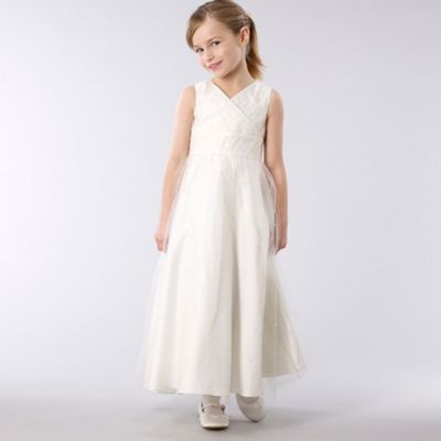 Flowergirl dress and shrug for sale - ivory - The wedding budget ...