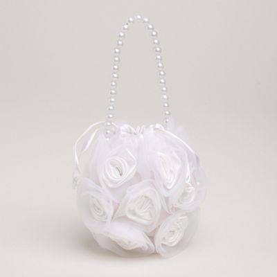 White Rosebud Dolly Bag
