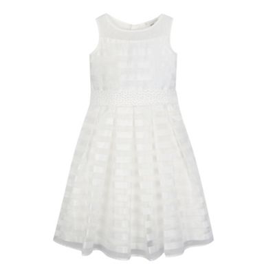 Babys ivory rosebud occasion dress