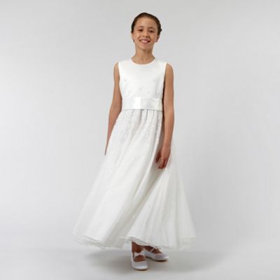 ... Designer girl's ivory embroidered bridesmaid dress- at Debenhams