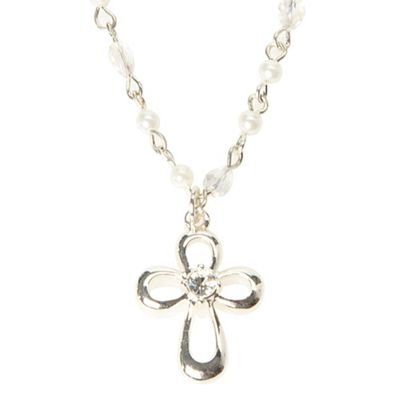 White beaded necklace                                                                                                           