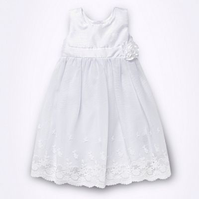 Baby's white corsage lace dress                                                                                                 
