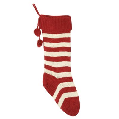 Red knitted stocking