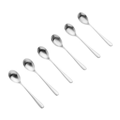 Set of six Orr brushed teaspoons