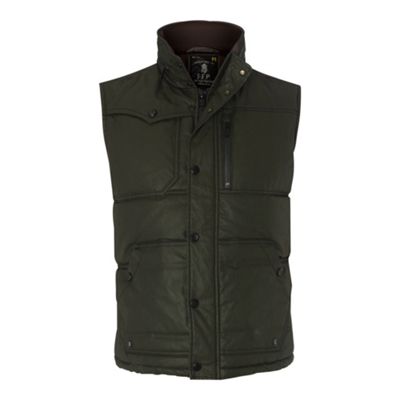 Dark green quilted gilet