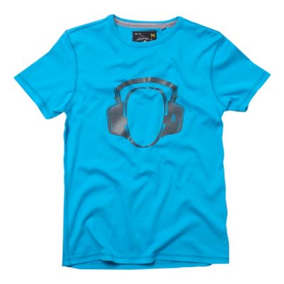 Turquoise headphone graphic t-shirt