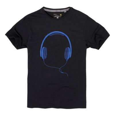 Navy bold headphone t-shirt