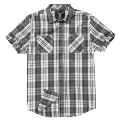 Light grey check short sleeved shirt