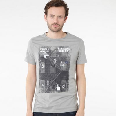 Grey arcade print t-shirt