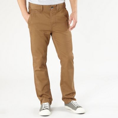 Light brown twill chino trousers