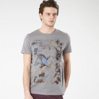 Grey fractured viewpoint t-shirt