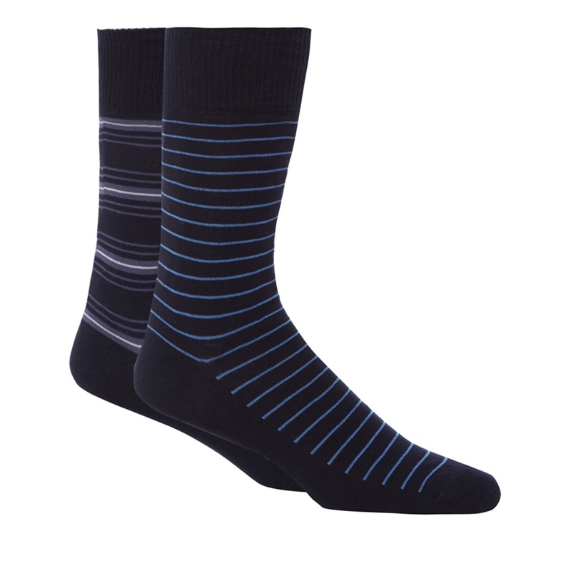 Levi's - Pack Of Two Navy Striped Socks Review