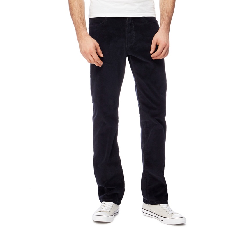 Wrangler - Navy 'Arizona' Corduroy Straight Leg Trousers Review