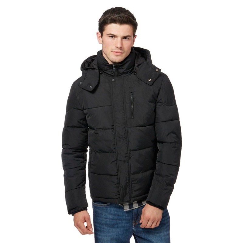 Wrangler - Black Padded Hooded Bomber Jacket Review