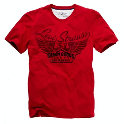 Red wings and logo t-shirt