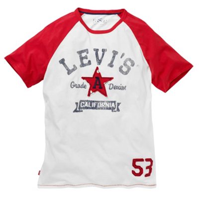 Orange star logo raglan t-shirt