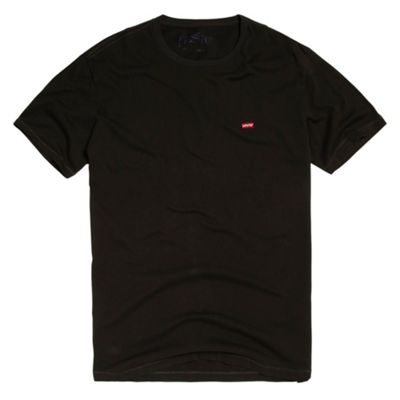 Levis Black solid crew neck t-shirt