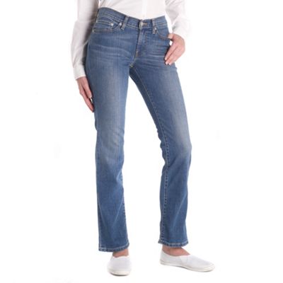 Blue straight fit moonlight jeans