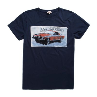 Wrangler Navy photo print t-shirt