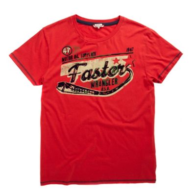 Red slogan t-shirt