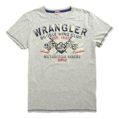 Wrangler Grey slogan t-shirt