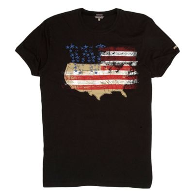 Wrangler Black eagle flag t-shirt