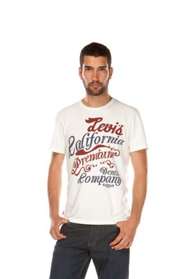 Levis White denim logo t-shirt