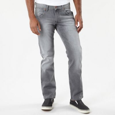 Grey coloured straight leg jeans