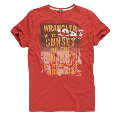 Wrangler Red 1947 applique t-shirt