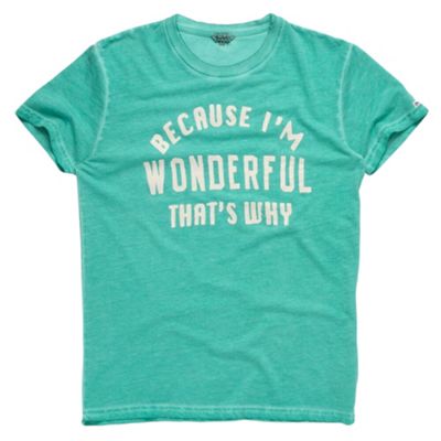 Green Wonderful slogan t-shirt