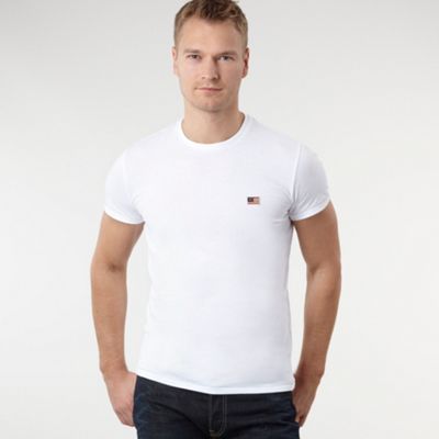 Wrangler White flag embroidered t-shirt