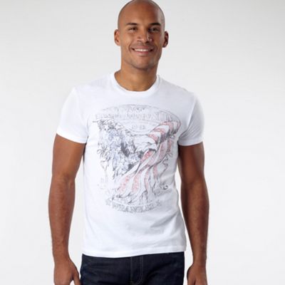 Wrangler White eagle motif t-shirt