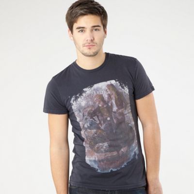 Wrangler Dark blue vintage style print t-shirt