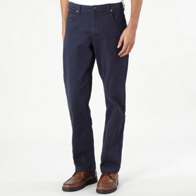 Navy Brooklyn stretch twill trousers